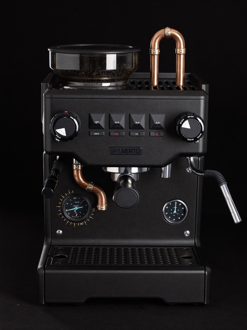 MK-02 Pro, a dual-boiler MERIDIAN espresso machine with a saturated group.